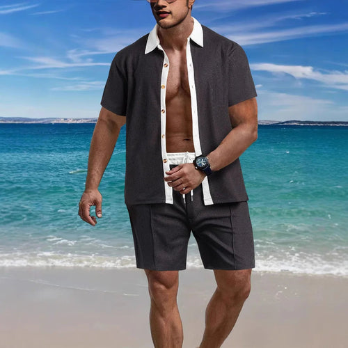 2025 Summer Hot Selling New Men's Casual Versatile beach shorts set